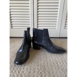 Frye Womens Black Leather Round Toe Pull-On Ankle Chelsea Boots Size 7.5